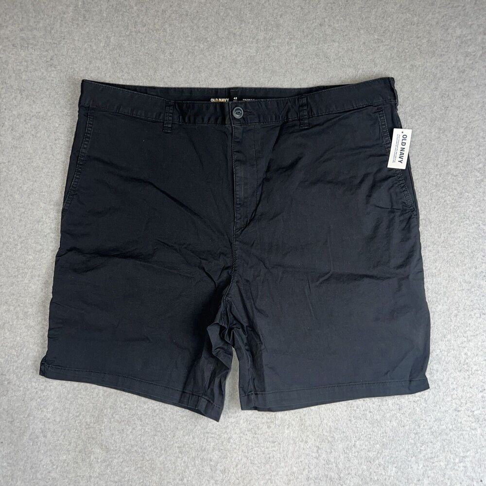 New Old Navy Ultimate Slim Shorts Black  Built In Flex Mens Size 42 Tall